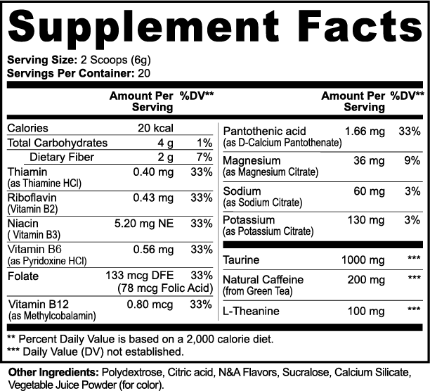 Energy Powder (Citrus Flavor)